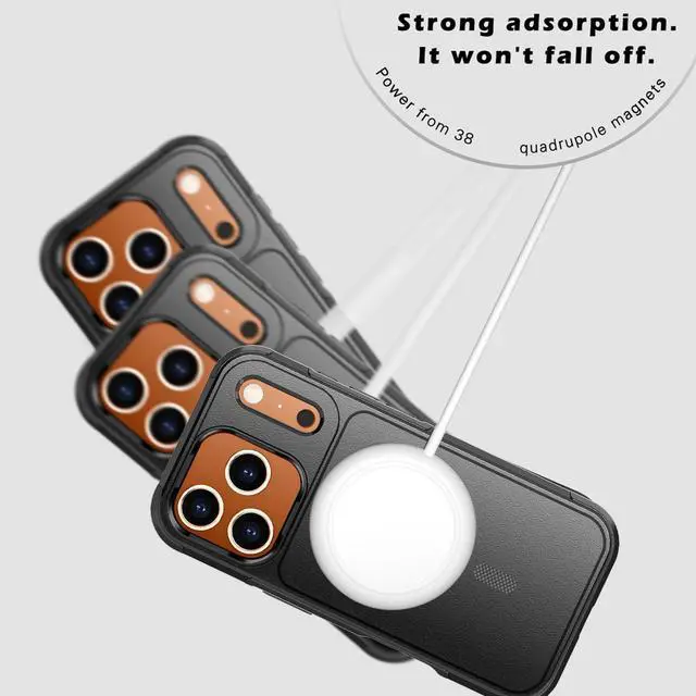 Alt view image 3 of 7 - SZYG Case for Apple iPhone 17 Pro Max Phone Cover MagSafe Magnetic Shockproof Rugged Heavy Duty Military-Grade Protection for iPhone 17 Pro Max 6.9 Inch 2025