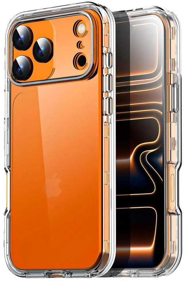 Main image of SZYG for Apple iPhone 17 Pro Max Hard Clear Phone Case Shockproof Heavy Duty 3 Layers Military-Grade Protection Cover for iPhone 17 Pro Max 6.9 Inch 2025