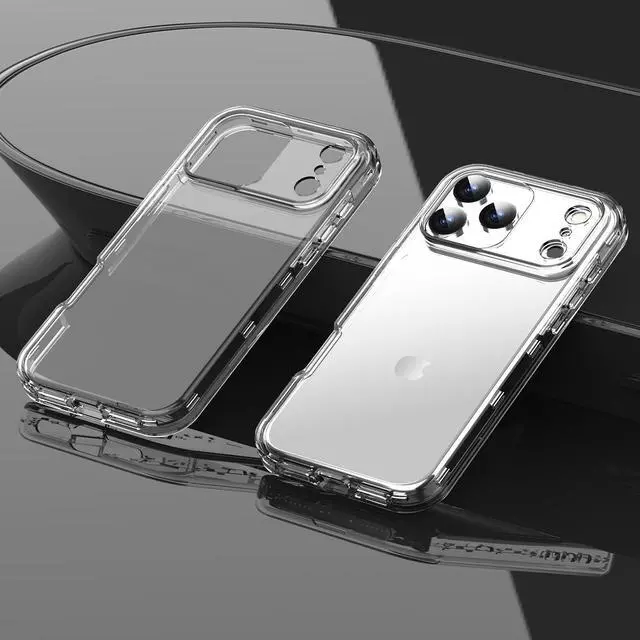 Alt view image 6 of 7 - SZYG for Apple iPhone 17 Pro Max Hard Clear Phone Case Shockproof Heavy Duty 3 Layers Military-Grade Protection Cover for iPhone 17 Pro Max 6.9 Inch 2025