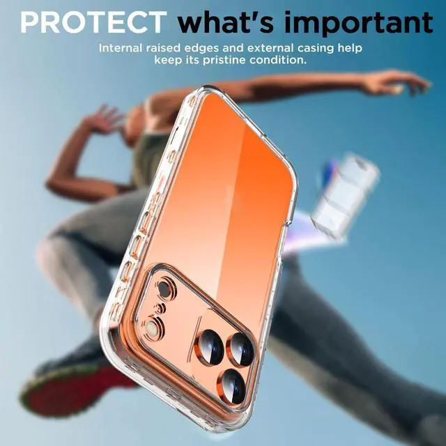 Alt view image 5 of 7 - SZYG for Apple iPhone 17 Pro Max Hard Clear Phone Case Shockproof Heavy Duty 3 Layers Military-Grade Protection Cover for iPhone 17 Pro Max 6.9 Inch 2025