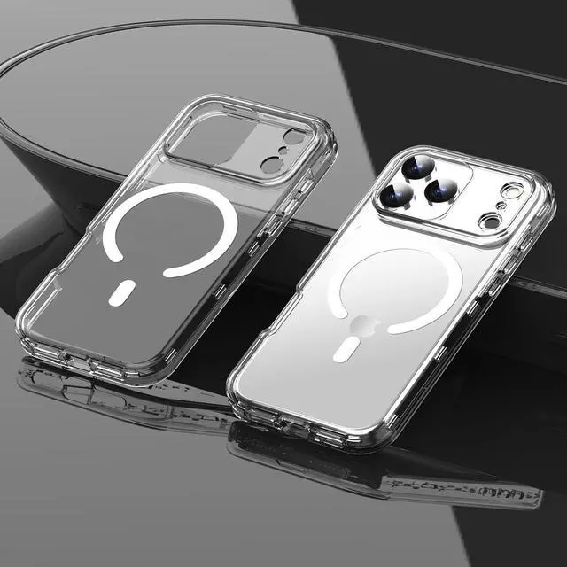 Alt view image 3 of 7 - SZYG for Apple iPhone 17 Pro Max Case Clear MagSafe Magnetic Shockproof Heavy Duty Protective Phone Cover Hard Back Military Case for iPhone 17 Pro Max 6.9 Inch 2025