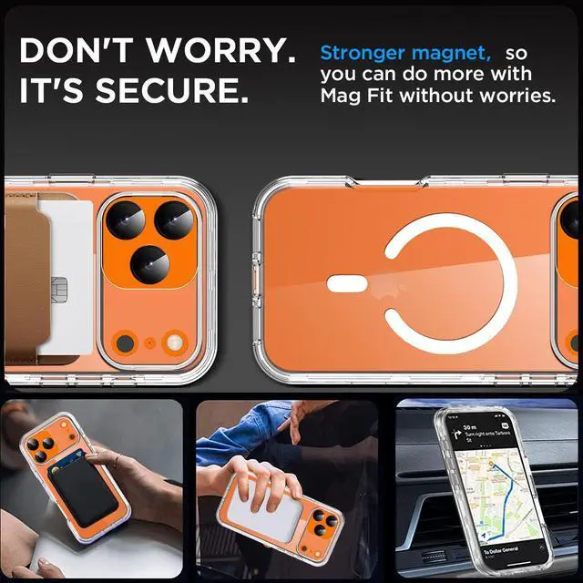 Alt view image 4 of 7 - SZYG for Apple iPhone 17 Pro Max Case Clear MagSafe Magnetic Shockproof Heavy Duty Protective Phone Cover Hard Back Military Case for iPhone 17 Pro Max 6.9 Inch 2025