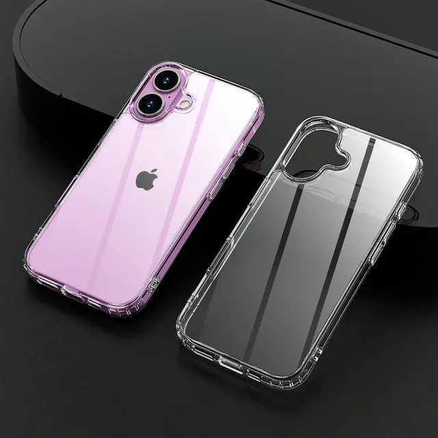 Alt view image 3 of 7 - SZYG Clear Case for Apple iPhone 17 Slim Phone Cover Shockproof Heavy Duty Bumper Back Protection Anti-yellowing Case for iPhone 17 6.1 Inch 2025