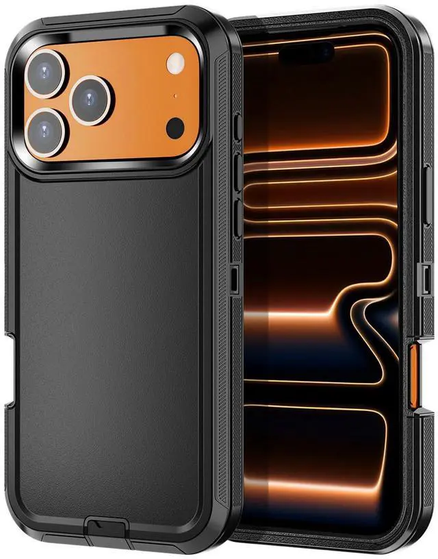 Main image of SZYG for Apple iPhone 17 Pro Max Case Heavy Duty 3 in 1 Military Grade Drop Protection Rugged Shockproof Protective Cover For  iPhone 17 Pro Max 6.9 Inch 2025 Black