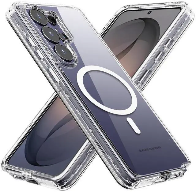 Main image of SZYG for Samsung Galaxy S26 Ultra Case Clear MagSafe Magnetic Shockproof Heavy Duty Protective Phone Cover Hard Back Military 3-in-1 Combo Layer Case for Galaxy S26 Ultra 6.9 Inch 2026