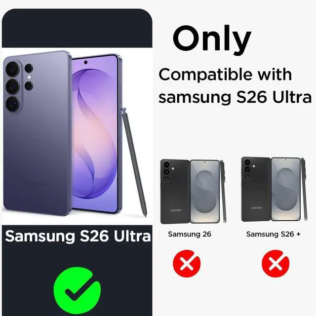 Alt view image 2 of 7 - SZYG for Samsung Galaxy S26 Ultra Case Clear MagSafe Magnetic Shockproof Heavy Duty Protective Phone Cover Hard Back Military 3-in-1 Combo Layer Case for Galaxy S26 Ultra 6.9 Inch 2026