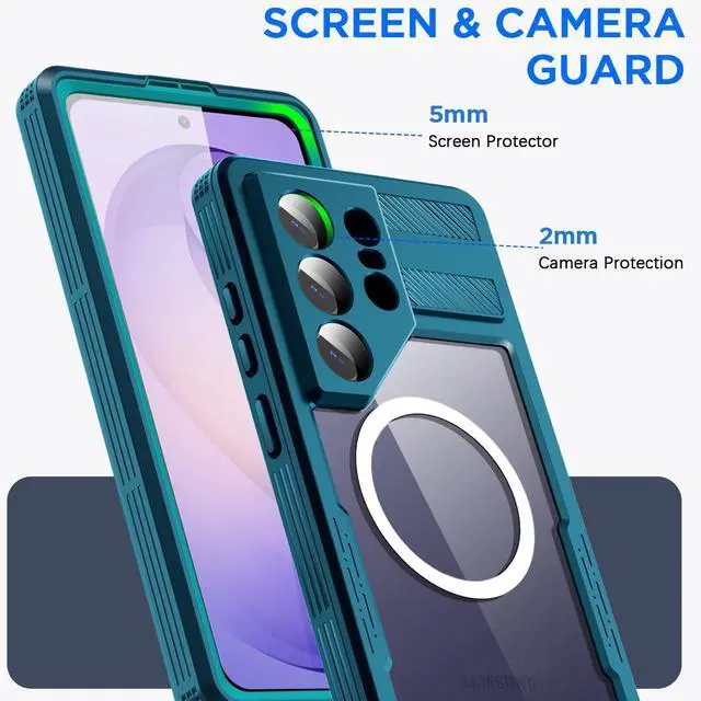 Alt view image 7 of 7 - SZYG IP68 Waterproof Case for Samsung Galaxy S26 Ultra MagSafe Magnetic Underwater Shockproof Heavy Duty Phone Cover Built-in Screen Protector Full Body Protection For Galaxy S26 Ultra 6.9 Inch Blue