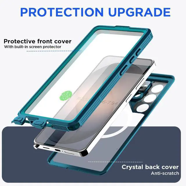 Alt view image 3 of 7 - SZYG IP68 Waterproof Case for Samsung Galaxy S26 Ultra MagSafe Magnetic Underwater Shockproof Heavy Duty Phone Cover Built-in Screen Protector Full Body Protection For Galaxy S26 Ultra 6.9 Inch Blue