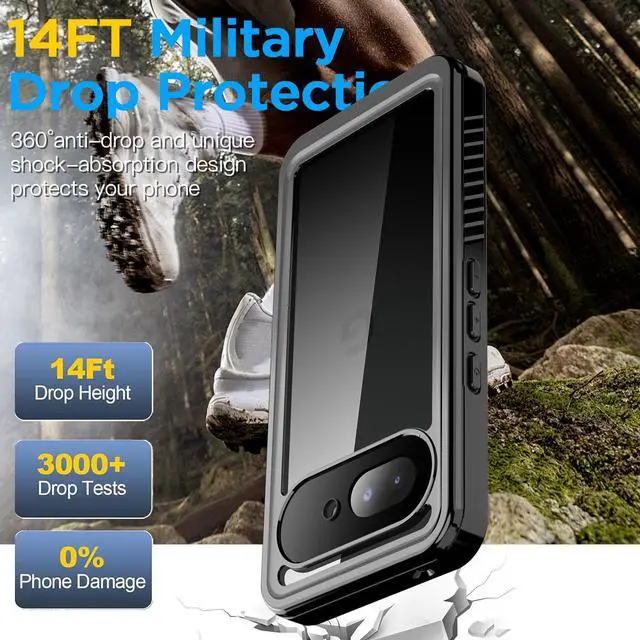 Alt view image 6 of 7 - SZYG Waterproof Case for Google Pixel 10a IP68 Underwater Shockproof Case Dustproof Heavy Duty Military Drop Proof Cover Full Body Protection Built-in Screen Protector for Pixel 10a 6.3 in 2026