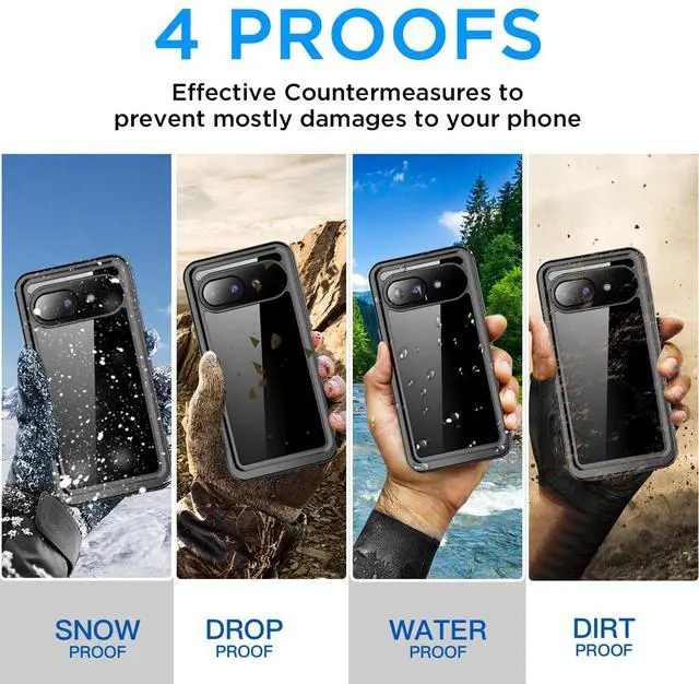 Alt view image 5 of 7 - SZYG Waterproof Case for Google Pixel 10a IP68 Underwater Shockproof Case Dustproof Heavy Duty Military Drop Proof Cover Full Body Protection Built-in Screen Protector for Pixel 10a 6.3 in 2026