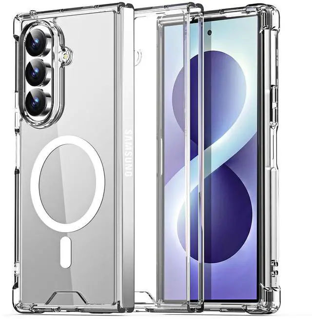 Main image of SZYG for Samsung Galaxy Z Fold 8 Ultra 8.0" 5G Case Clear MagSafe Magnetic Shockproof Heavy Duty Protective Cell Phone Cover Slim Back Military Case for Galaxy Z Fold8 Ultra 2026