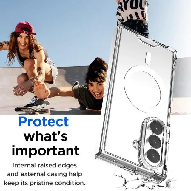 Alt view image 4 of 7 - SZYG for Samsung Galaxy Z Fold 8 Ultra 8.0" 5G Case Clear MagSafe Magnetic Shockproof Heavy Duty Protective Cell Phone Cover Slim Back Military Case for Galaxy Z Fold8 Ultra 2026