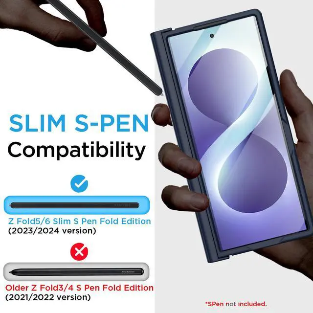 Alt view image 4 of 6 - SZYG Case for Samsung Galaxy Z Fold 8 Ultra 8.0" (2026) Hard Hinge Protection Shockproof Heavy Duty Protective Phone Cover with Glass Screen Protector Drop Protection for Galaxy Z Fold8 Ultra 5G