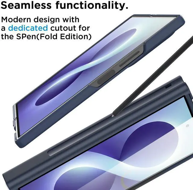 Alt view image 2 of 6 - SZYG Case for Samsung Galaxy Z Fold 8 Ultra 8.0" (2026) Hard Hinge Protection Shockproof Heavy Duty Protective Phone Cover with Glass Screen Protector Drop Protection for Galaxy Z Fold8 Ultra 5G