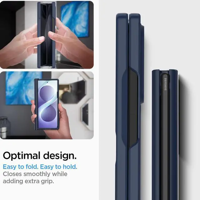 Alt view image 6 of 6 - SZYG Case for Samsung Galaxy Z Fold 8 Ultra 8.0" (2026) Hard Hinge Protection Shockproof Heavy Duty Protective Phone Cover with Glass Screen Protector Drop Protection for Galaxy Z Fold8 Ultra 5G