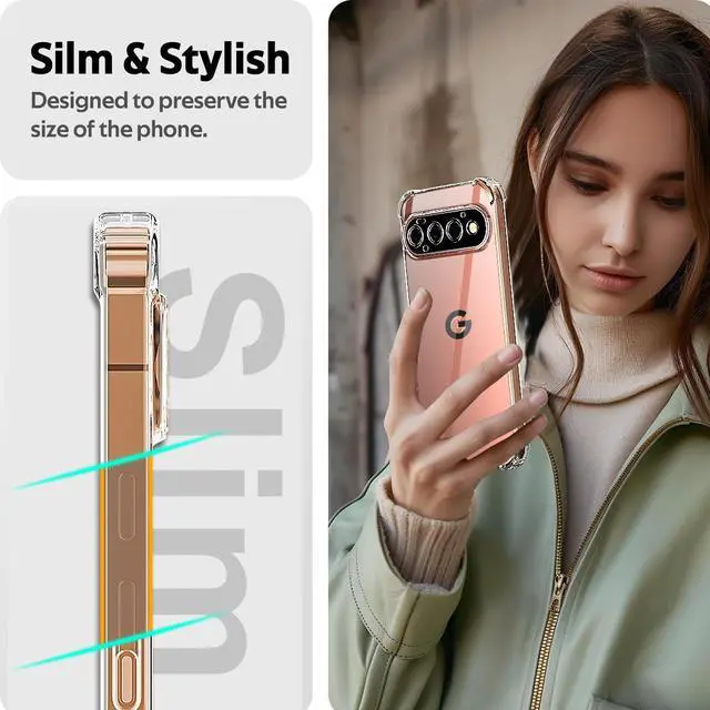 Alt view image 6 of 7 - SZYG Case for Google Pixel 11 Pro Phone Cover Clear TPU Shockproof Heavy Duty Bumper Slim Back Protection Anti-yellowing Case for Pixel 11 Pro 6.3 Inch 2026