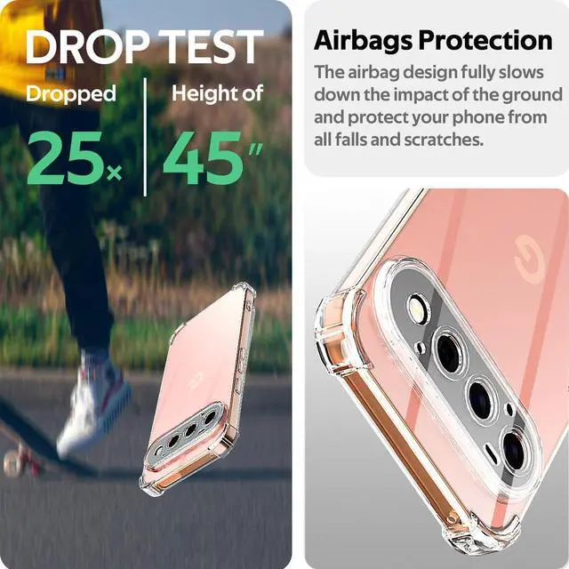 Alt view image 5 of 7 - SZYG Case for Google Pixel 11 Pro Phone Cover Clear TPU Shockproof Heavy Duty Bumper Slim Back Protection Anti-yellowing Case for Pixel 11 Pro 6.3 Inch 2026