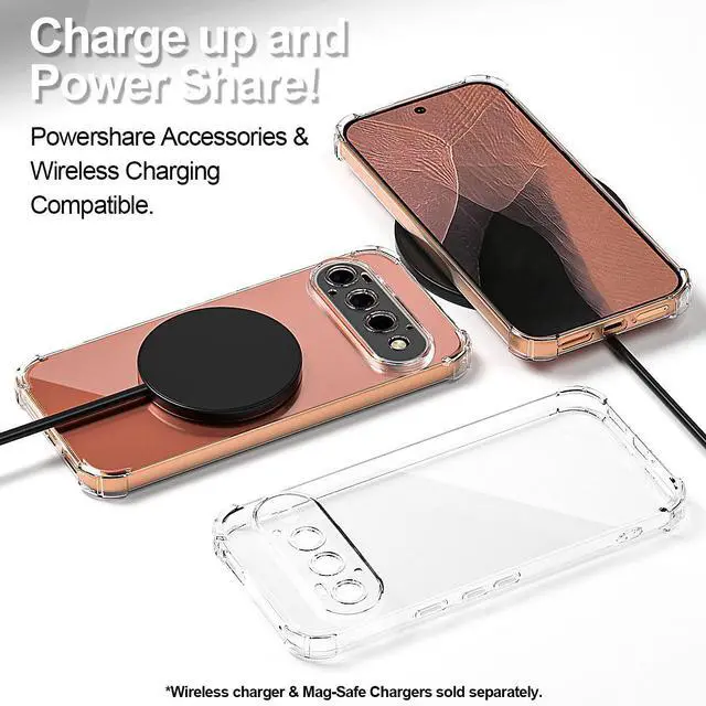 Alt view image 4 of 7 - SZYG Case for Google Pixel 11 Pro Phone Cover Clear TPU Shockproof Heavy Duty Bumper Slim Back Protection Anti-yellowing Case for Pixel 11 Pro 6.3 Inch 2026
