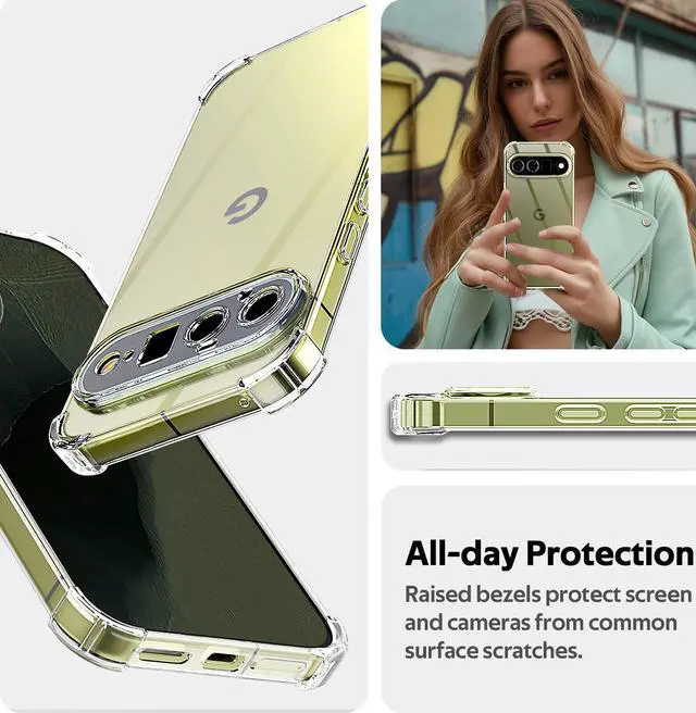 Alt view image 6 of 7 - SZYG Case for Google Pixel 11 Phone Cover Clear TPU Shockproof Heavy Duty Bumper Slim Back Protection Anti-yellowing Case for Pixel 116.3 Inch 2026