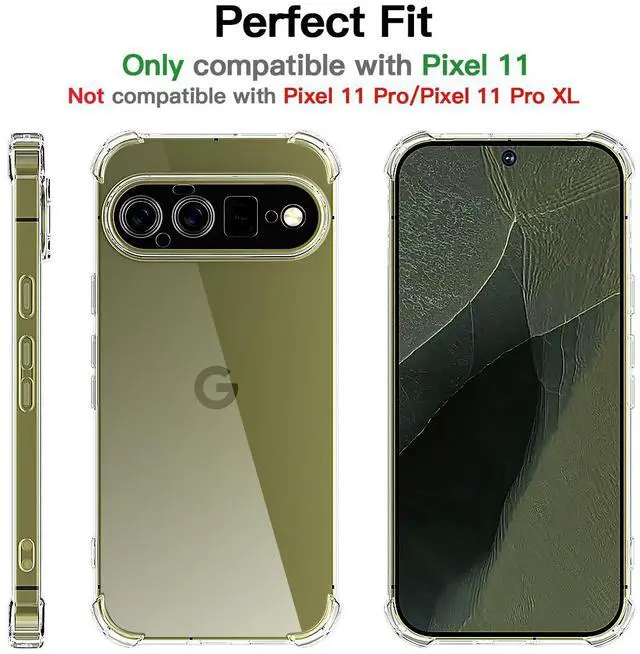 Alt view image 2 of 7 - SZYG Case for Google Pixel 11 Phone Cover Clear TPU Shockproof Heavy Duty Bumper Slim Back Protection Anti-yellowing Case for Pixel 116.3 Inch 2026