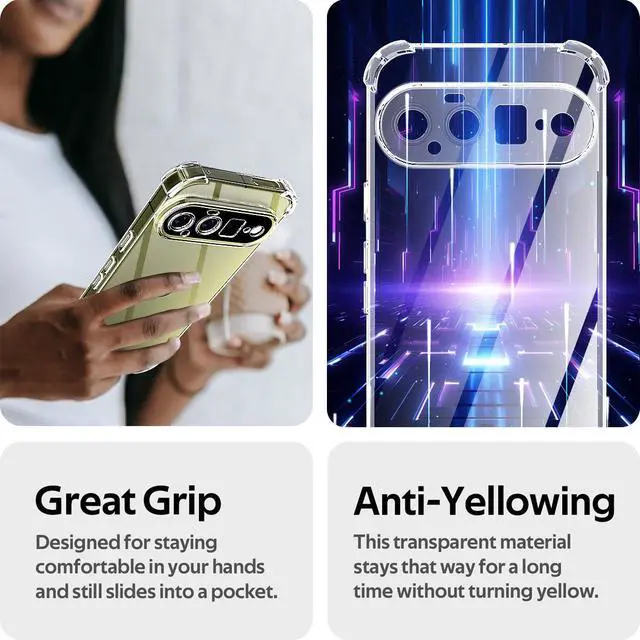 Alt view image 7 of 7 - SZYG Case for Google Pixel 11 Phone Cover Clear TPU Shockproof Heavy Duty Bumper Slim Back Protection Anti-yellowing Case for Pixel 116.3 Inch 2026