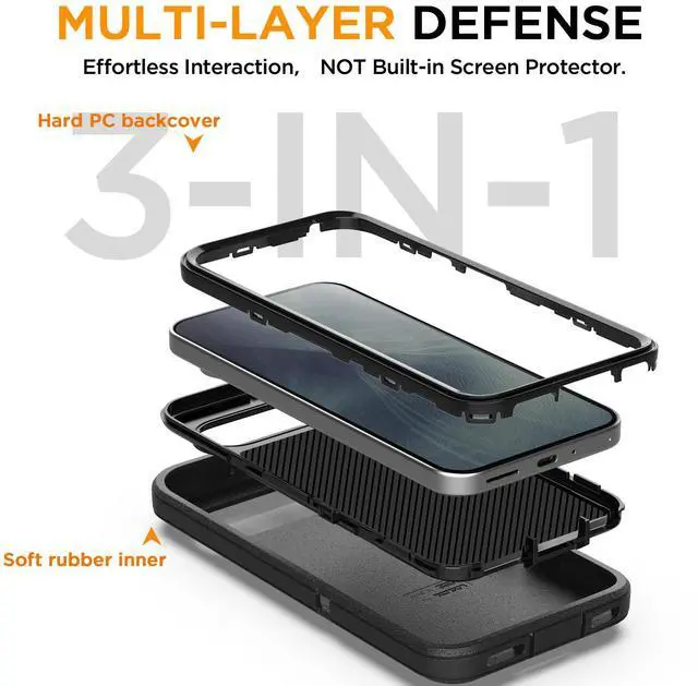 Alt view image 3 of 7 - SZYG for Google Pixel 11/Pixel 11 Pro Phone Case Rugged Heavy Duty Shockproof Military-Grade 3 in 1 Protection Cover for Pixel 11/Pro 6.3 Inch 2026