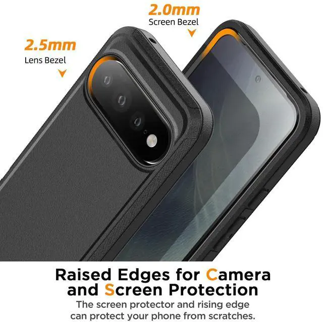 Alt view image 6 of 7 - SZYG for Google Pixel 11/Pixel 11 Pro Phone Case Rugged Heavy Duty Shockproof Military-Grade 3 in 1 Protection Cover for Pixel 11/Pro 6.3 Inch 2026