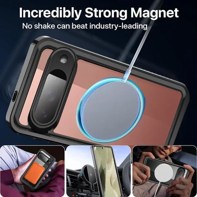 Alt view image 4 of 7 - SZYG Waterproof Case for Google Pixel 11 Pro XL IP68 Underwater MagSafe Magnetic Shockproof Heavy Duty Cover Built-in Screen Protector Drop Protection For Pixel 11 Pro XL 6.8 in 2026