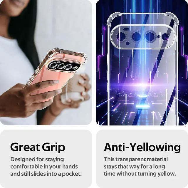 Alt view image 7 of 7 - SZYG Case for Google Pixel 11 Pro XL Phone Cover Clear TPU Shockproof Heavy Duty Bumper Slim Back Protection Anti-yellowing Case for Pixel 11 Pro XL 6.8 Inch 2026
