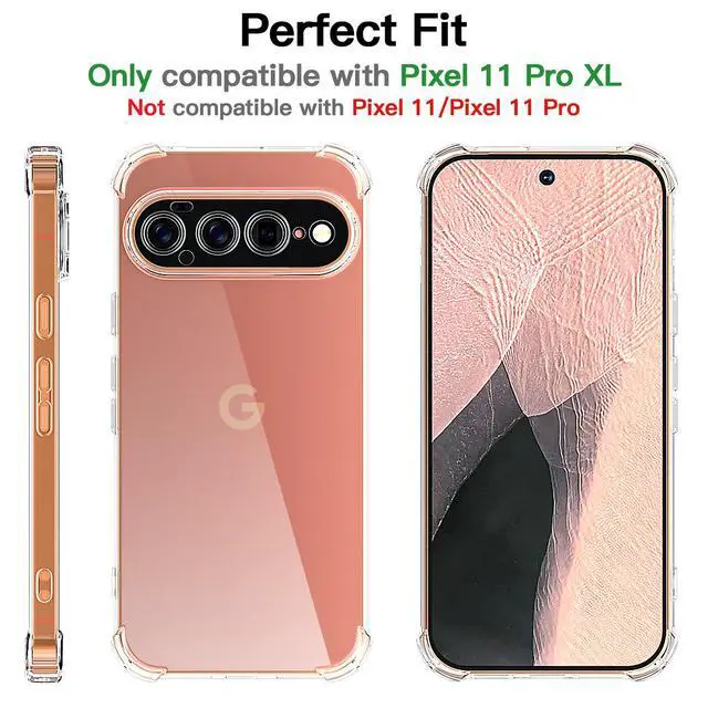 Alt view image 3 of 7 - SZYG Case for Google Pixel 11 Pro XL Phone Cover Clear TPU Shockproof Heavy Duty Bumper Slim Back Protection Anti-yellowing Case for Pixel 11 Pro XL 6.8 Inch 2026