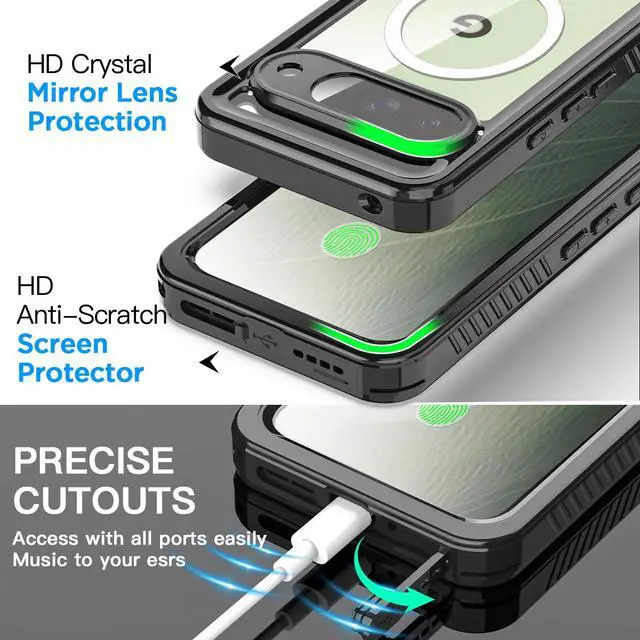 Alt view image 6 of 7 - SZYG IP68 Waterproof Case for Google Pixel 11 Pro Underwater MagSafe Magnetic Shockproof Heavy Duty Cover Built-in Screen Protector Drop Protection For Pixel 11 Pro 6.3 in 2026