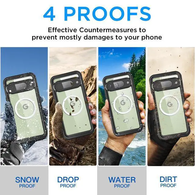 Alt view image 5 of 7 - SZYG IP68 Waterproof Case for Google Pixel 11 Pro Underwater MagSafe Magnetic Shockproof Heavy Duty Cover Built-in Screen Protector Drop Protection For Pixel 11 Pro 6.3 in 2026
