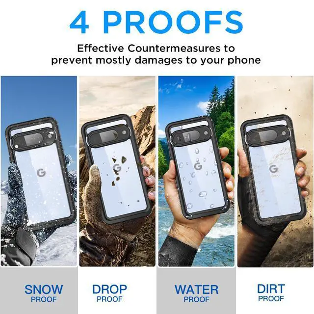 Alt view image 5 of 7 - SZYG Waterproof Case for Google Pixel 11 Shockproof Heavy Duty Case Built-in Screen Protector Rugged Full Body Protection Underwater Dust Proof IP68 Waterproof Cover for Pixel 11 Pro 6.3 inch 2026