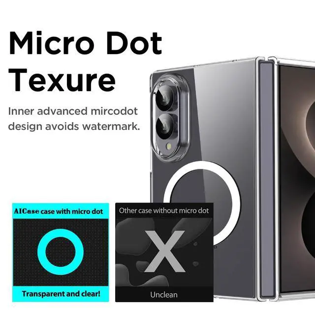 Alt view image 6 of 7 - SZYG for Samsung Galaxy Z Fold8 Case Clear MagSafe Magnetic Shockproof Heavy Duty Protective Cell Phone Cover Slim Back Transparent Case for Galaxy Z Fold8 5G 7.6 inch 2026