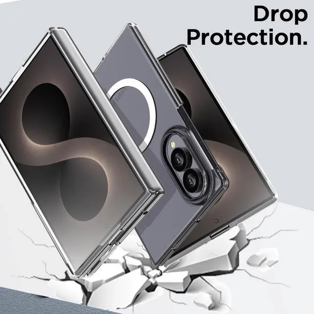 Alt view image 5 of 7 - SZYG for Samsung Galaxy Z Fold8 Case Clear MagSafe Magnetic Shockproof Heavy Duty Protective Cell Phone Cover Slim Back Transparent Case for Galaxy Z Fold8 5G 7.6 inch 2026