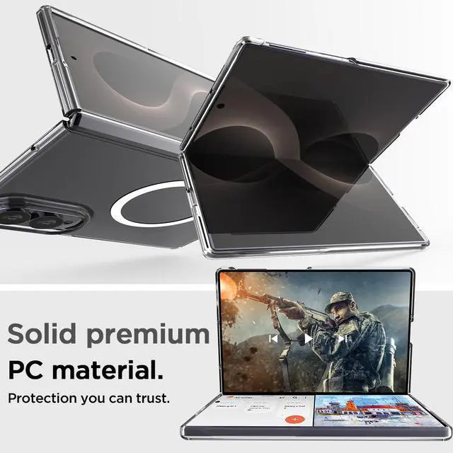 Alt view image 4 of 7 - SZYG for Samsung Galaxy Z Fold8 Case Clear MagSafe Magnetic Shockproof Heavy Duty Protective Cell Phone Cover Slim Back Transparent Case for Galaxy Z Fold8 5G 7.6 inch 2026