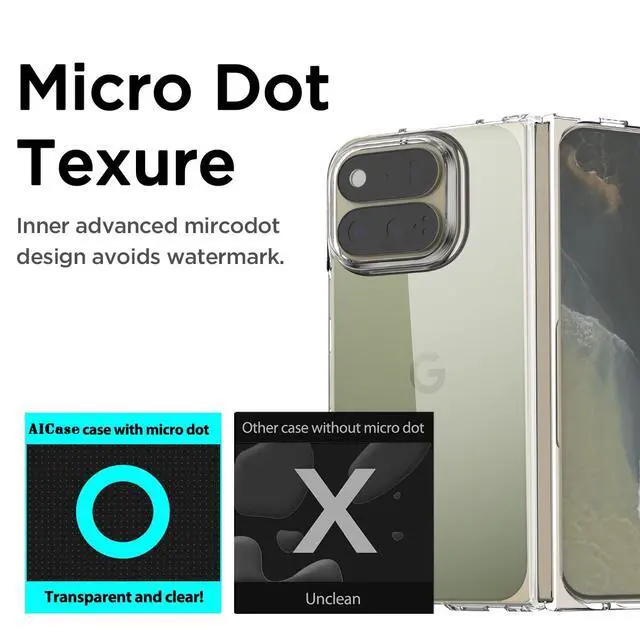 Alt view image 7 of 7 - SZYG For Google Pixel 11 Pro Fold 8 inch 2026 Case Clear Shockproof Heavy Duty Bumper Transparent Slim Protective PC Back Cover