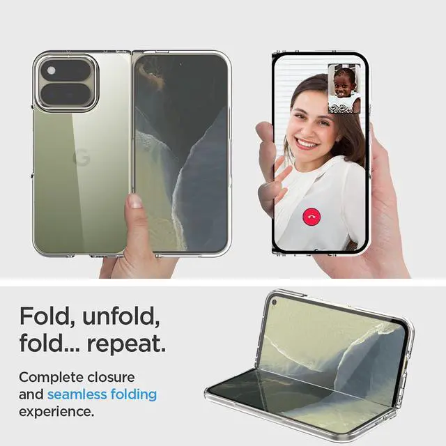 Alt view image 6 of 7 - SZYG For Google Pixel 11 Pro Fold 8 inch 2026 Case Clear Shockproof Heavy Duty Bumper Transparent Slim Protective PC Back Cover