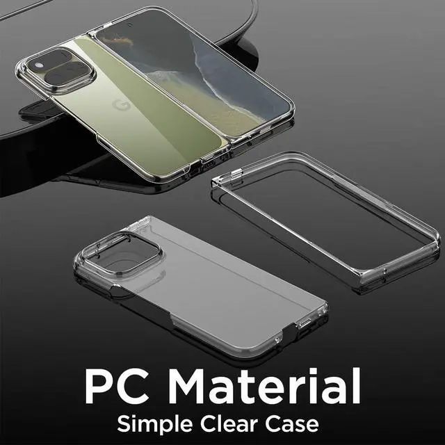 Alt view image 2 of 7 - SZYG For Google Pixel 11 Pro Fold 8 inch 2026 Case Clear Shockproof Heavy Duty Bumper Transparent Slim Protective PC Back Cover