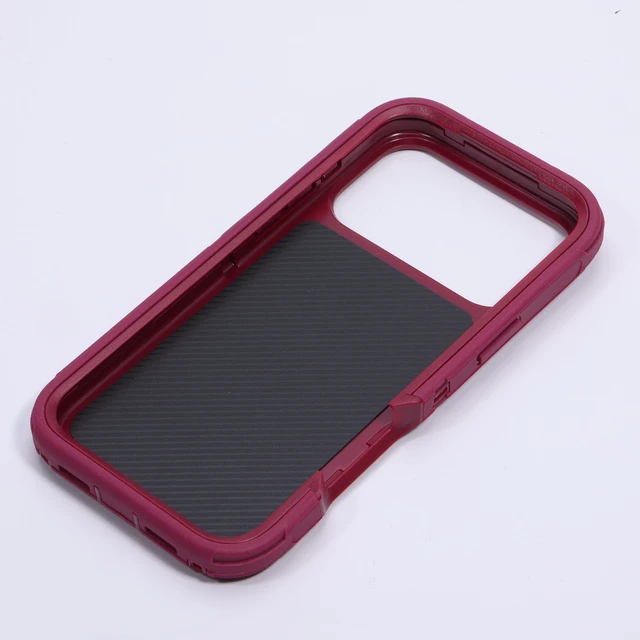 Alt view image 7 of 7 - SZYG for Apple iPhone 18 Pro Max 2026 Phone Case Rugged Heavy Duty Shockproof Military-Grade 3 in 1 Protection Cover Burgundy
