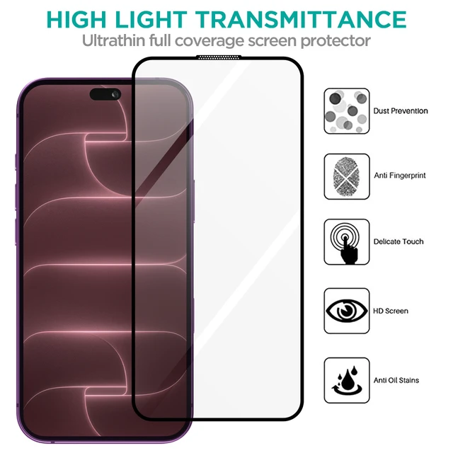Alt view image 4 of 7 - SZYG for Apple iPhone 18 Pro Max 2 Pack Tempered Glass Screen Protector & Camera Lens Cover 9H Hardness, HD Clear, No Bubbles, Scratch Resistant for iPhone 18 Pro Max 6.9" 2026
