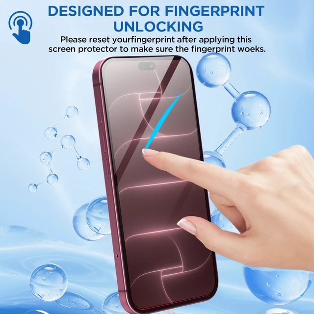 Alt view image 6 of 7 - SZYG for Apple iPhone 18 Pro Max 2 Pack Tempered Glass Screen Protector & Camera Lens Cover 9H Hardness, HD Clear, No Bubbles, Scratch Resistant for iPhone 18 Pro Max 6.9" 2026