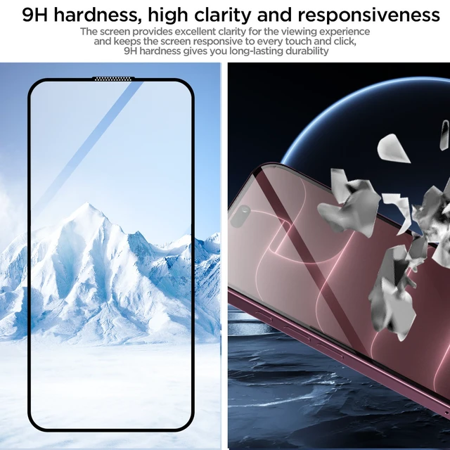 Alt view image 5 of 7 - SZYG for Apple iPhone 18 Pro Max 2 Pack Tempered Glass Screen Protector & Camera Lens Cover 9H Hardness, HD Clear, No Bubbles, Scratch Resistant for iPhone 18 Pro Max 6.9" 2026
