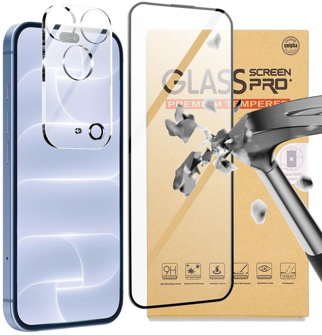 Main image of SZYG 2 Pack for Apple iPhone 18 Pro Tempered Glass Screen Protector & Camera Lens Protector, 9H Hardness, Support Fingerprint Unlock, Bubble-Free for iPhone 18 Pro 6.3" 2026