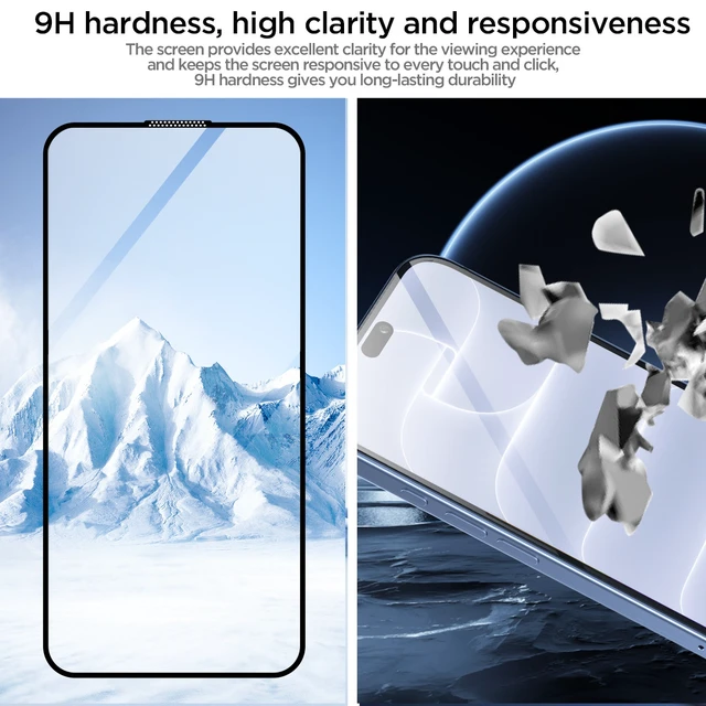 Alt view image 4 of 7 - SZYG 2 Pack for Apple iPhone 18 Pro Tempered Glass Screen Protector & Camera Lens Protector, 9H Hardness, Support Fingerprint Unlock, Bubble-Free for iPhone 18 Pro 6.3" 2026