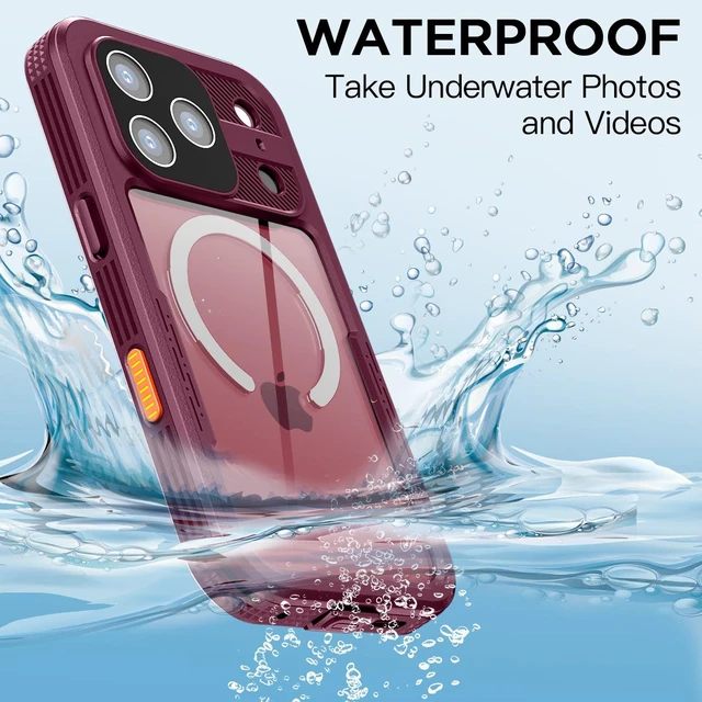 Alt view image 2 of 7 - SZYG Waterproof Case for Apple iPhone 18 Pro Max IP68 Certificated Underwater MagSafe Magnetic Case Built-in Screen Protector Full Body Military Rugged Protection Dustproof Heavy Duty Drop Proof Cover
