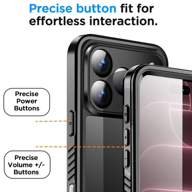Alt view image 7 of 7 - SZYG Waterproof Case for Apple iPhone 18 Pro Max 6.9 inch IP68 Underwater Shockproof Case Built-in Screen Protector Rugged Full Body Protection Dustproof Heavy Duty Military Drop Proof Cover