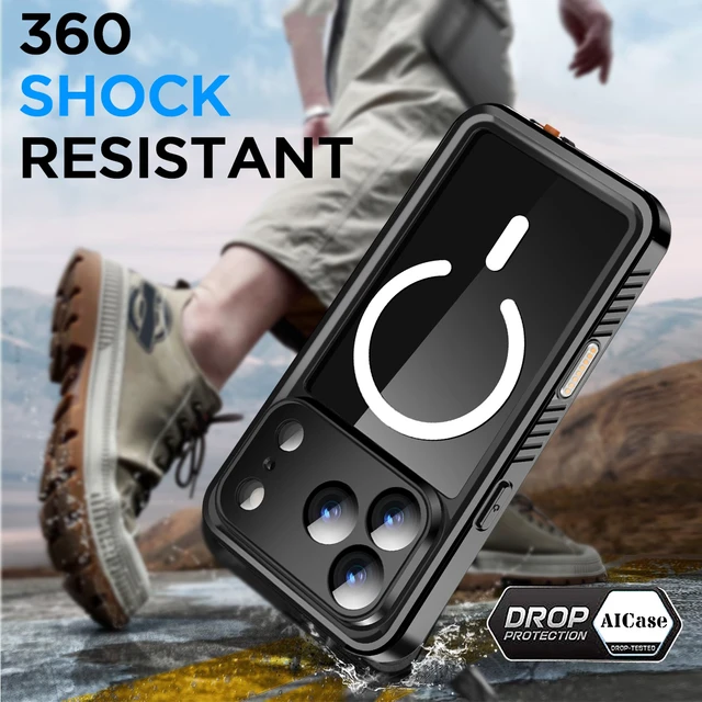 Alt view image 5 of 7 - SZYG Waterproof Case for Apple iPhone 18 Pro IP68 Certificated Underwater Shockproof MagSafe Case Built-in Screen Protector Rugged Military Full Body Protection Heavy Duty Magnetic Cover