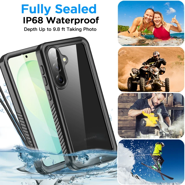 Alt view image 7 of 7 - SZYG Waterproof Case for Samsung Galaxy S26 FE 5G IP68 Underwater Shockproof Case Heavy Duty Military Drop Proof Cover Full Body Protection Built-in Screen Protector for Galaxy S26 FE 6.7 in 2026