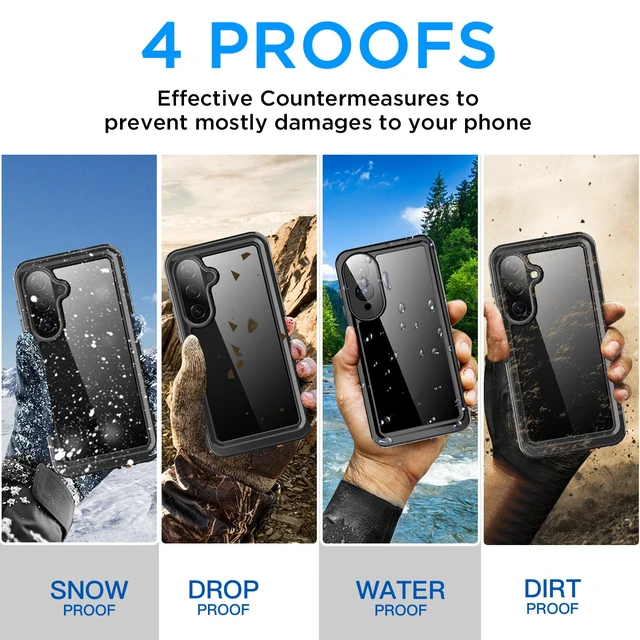 Alt view image 5 of 7 - SZYG Waterproof Case for Samsung Galaxy S26 FE 5G IP68 Underwater Shockproof Case Heavy Duty Military Drop Proof Cover Full Body Protection Built-in Screen Protector for Galaxy S26 FE 6.7 in 2026